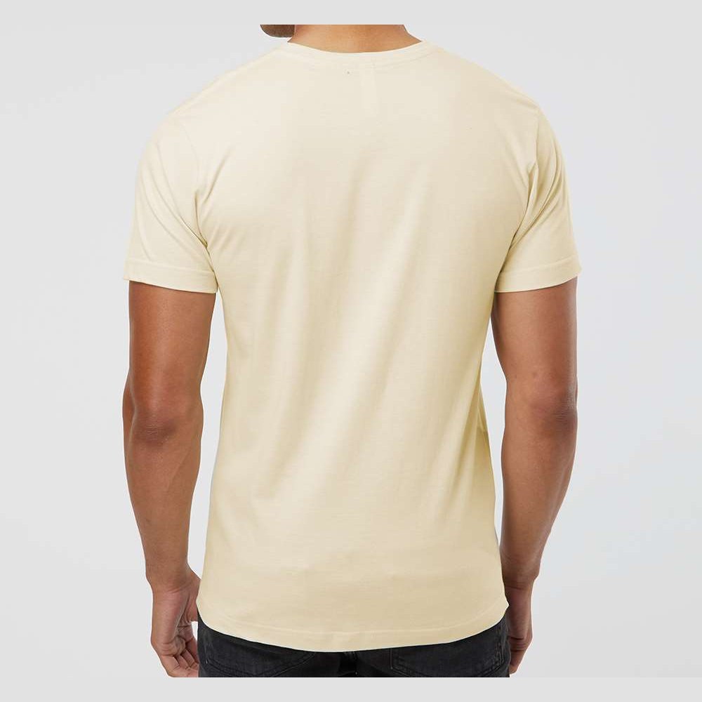 LAT Unisex Fine Jersey Tee Full Color - Natural - On Model Back