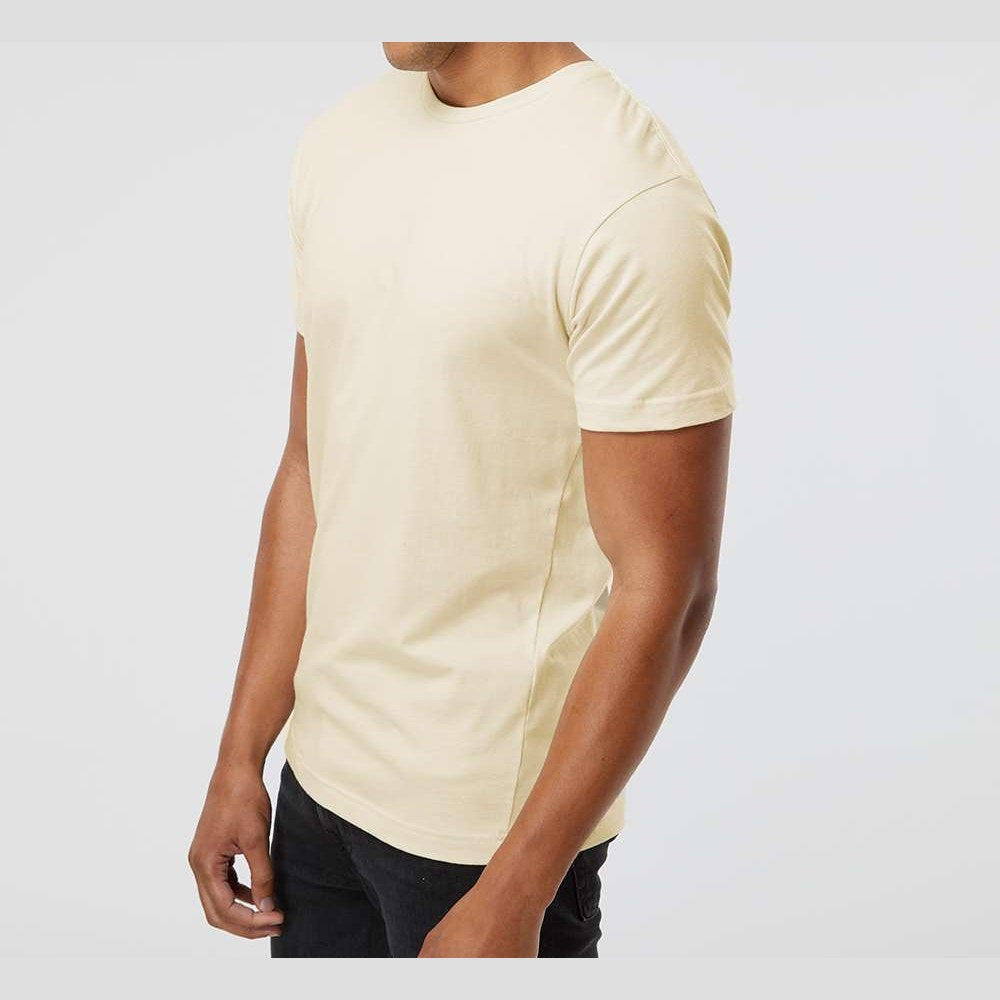 LAT Unisex Fine Jersey Tee Full Color - Natural - On Model Side