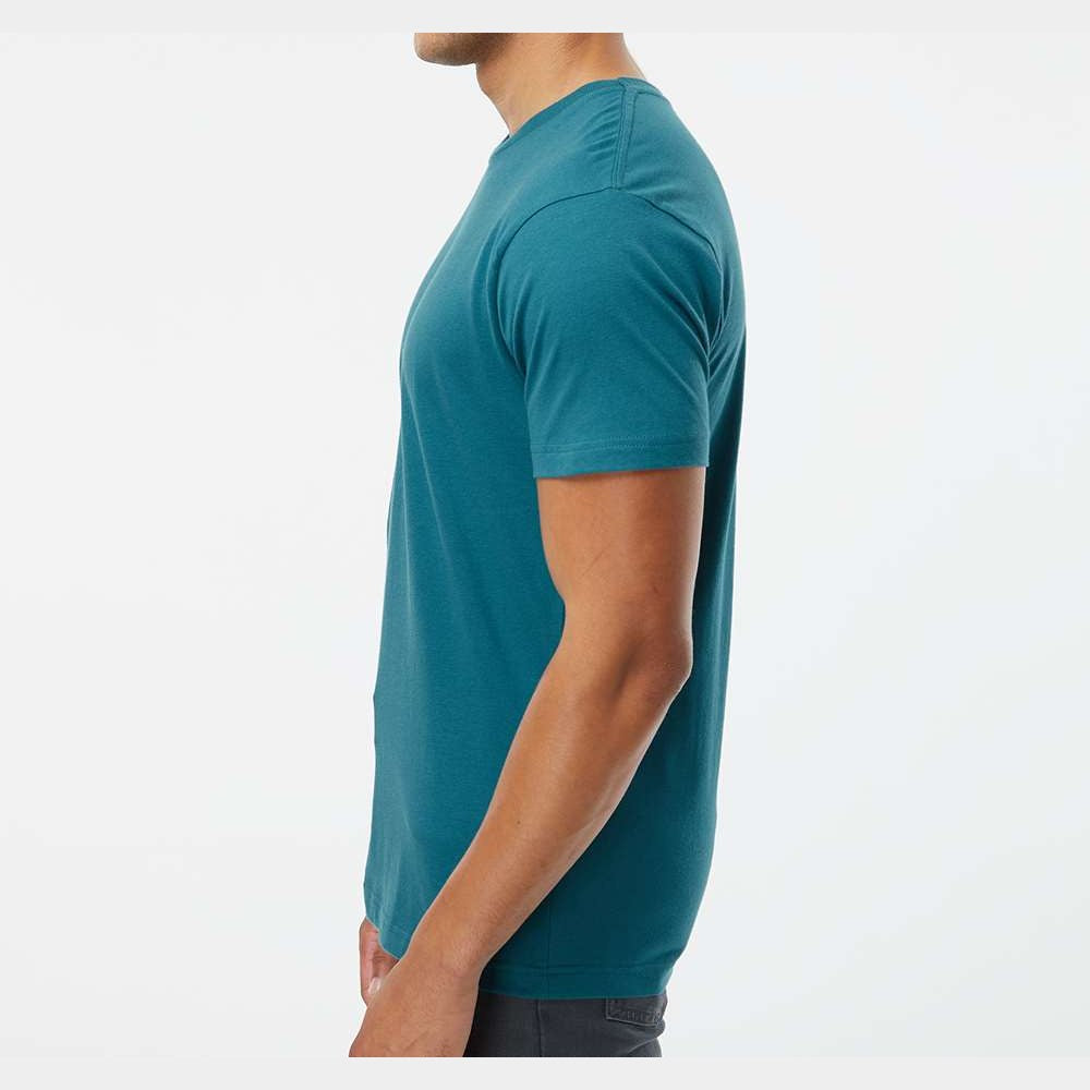 LAT Unisex Fine Jersey Tee Full Color - Oceanside - On Model Side