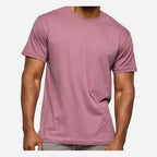 LAT Unisex Fine Jersey Tee Full Color - Orchid - On Model Front