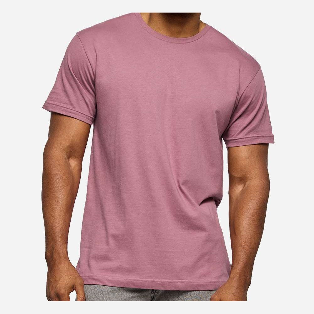 LAT Unisex Fine Jersey Tee Full Color - Orchid - On Model Front