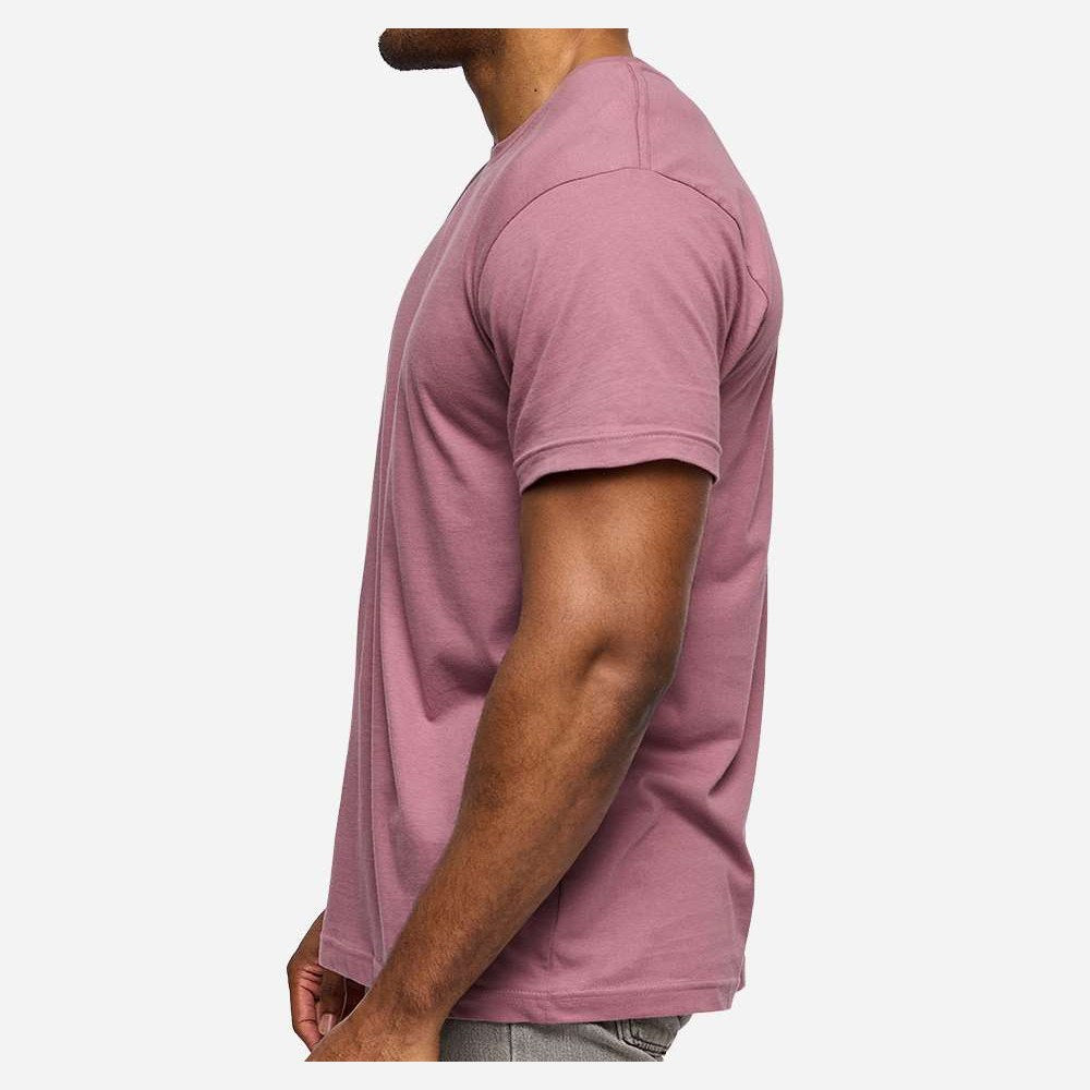 LAT Unisex Fine Jersey Tee Full Color - Orchid - On Model Side