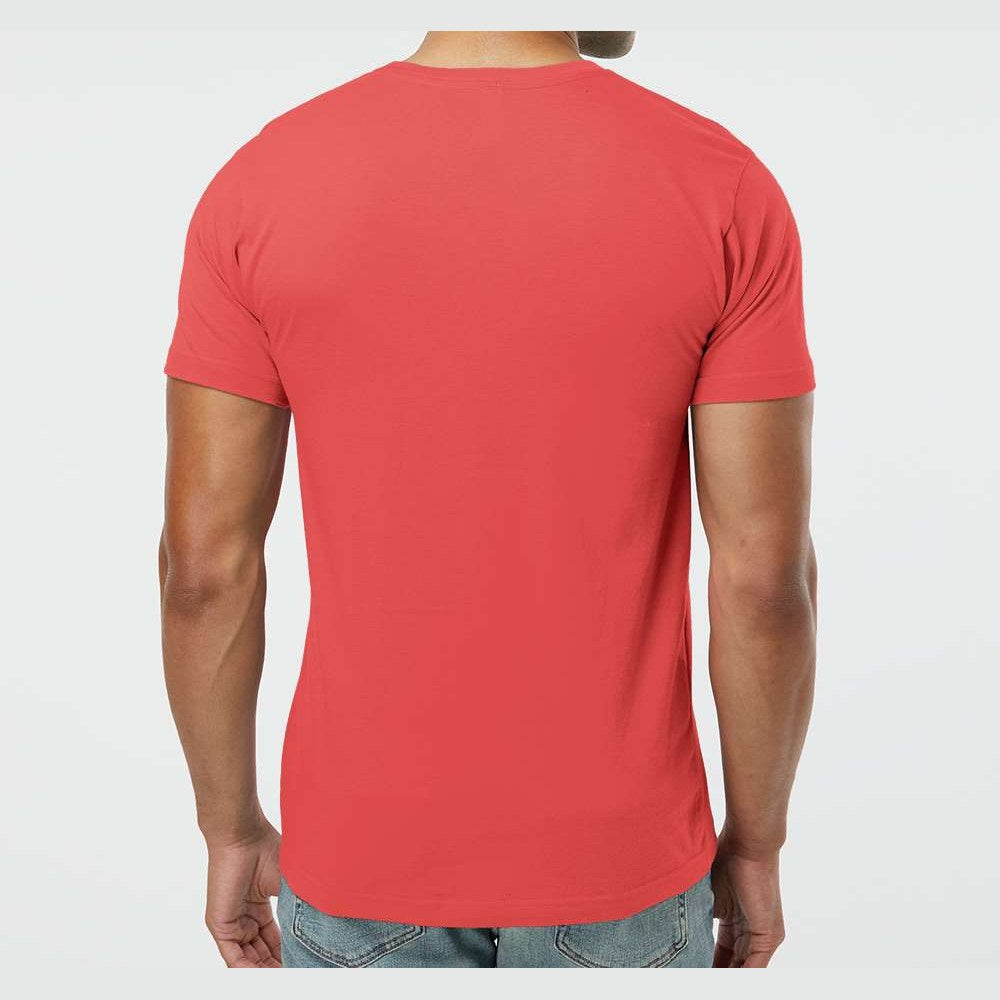 LAT Unisex Fine Jersey Tee Full Color - Passionfruit - On Model Back