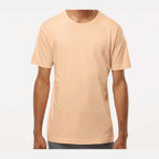 LAT Unisex Fine Jersey Tee Full Color - Peachy - On Model Front