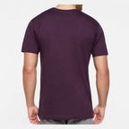 LAT Unisex Fine Jersey Tee Full Color - Plum - On Model Back