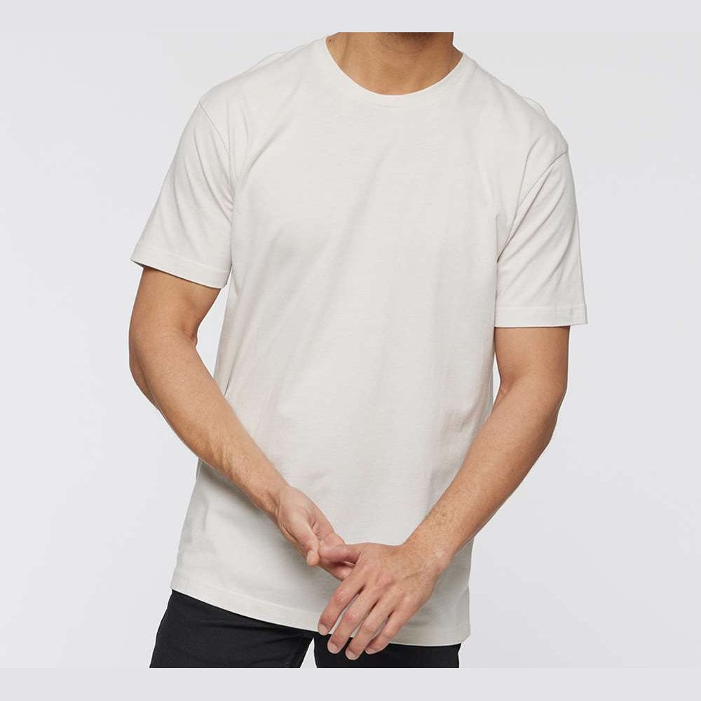 LAT Unisex Fine Jersey Tee Full Color - Porcelain - On Model Front