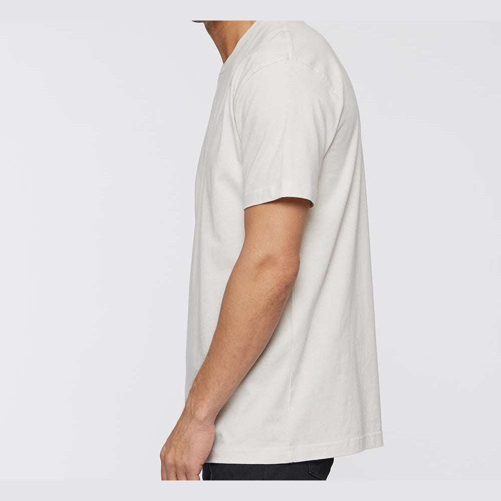LAT Unisex Fine Jersey Tee Full Color - Porcelain - On Model Side