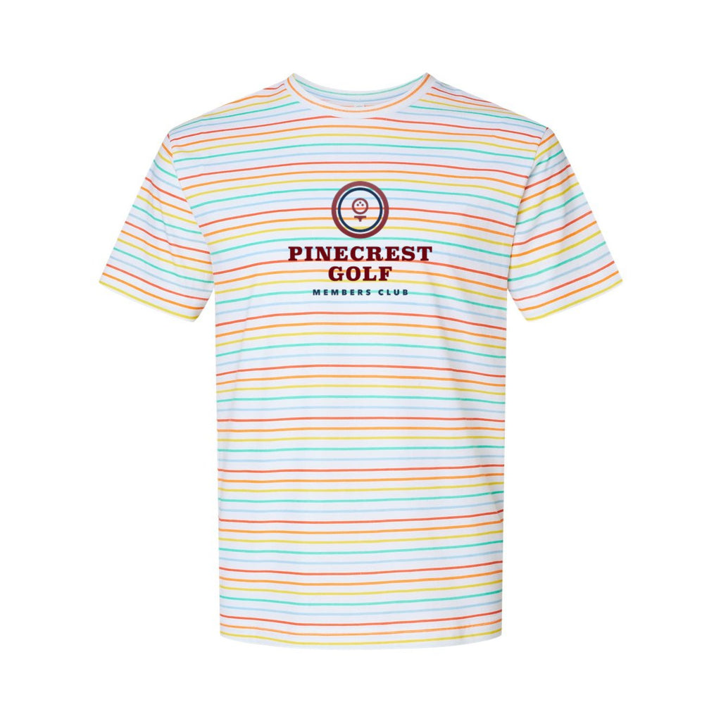 LAT Unisex Fine Jersey Tee Full Color - Rainbow Stripe - Front