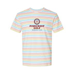 LAT Unisex Fine Jersey Tee Full Color - Rainbow Stripe - Front