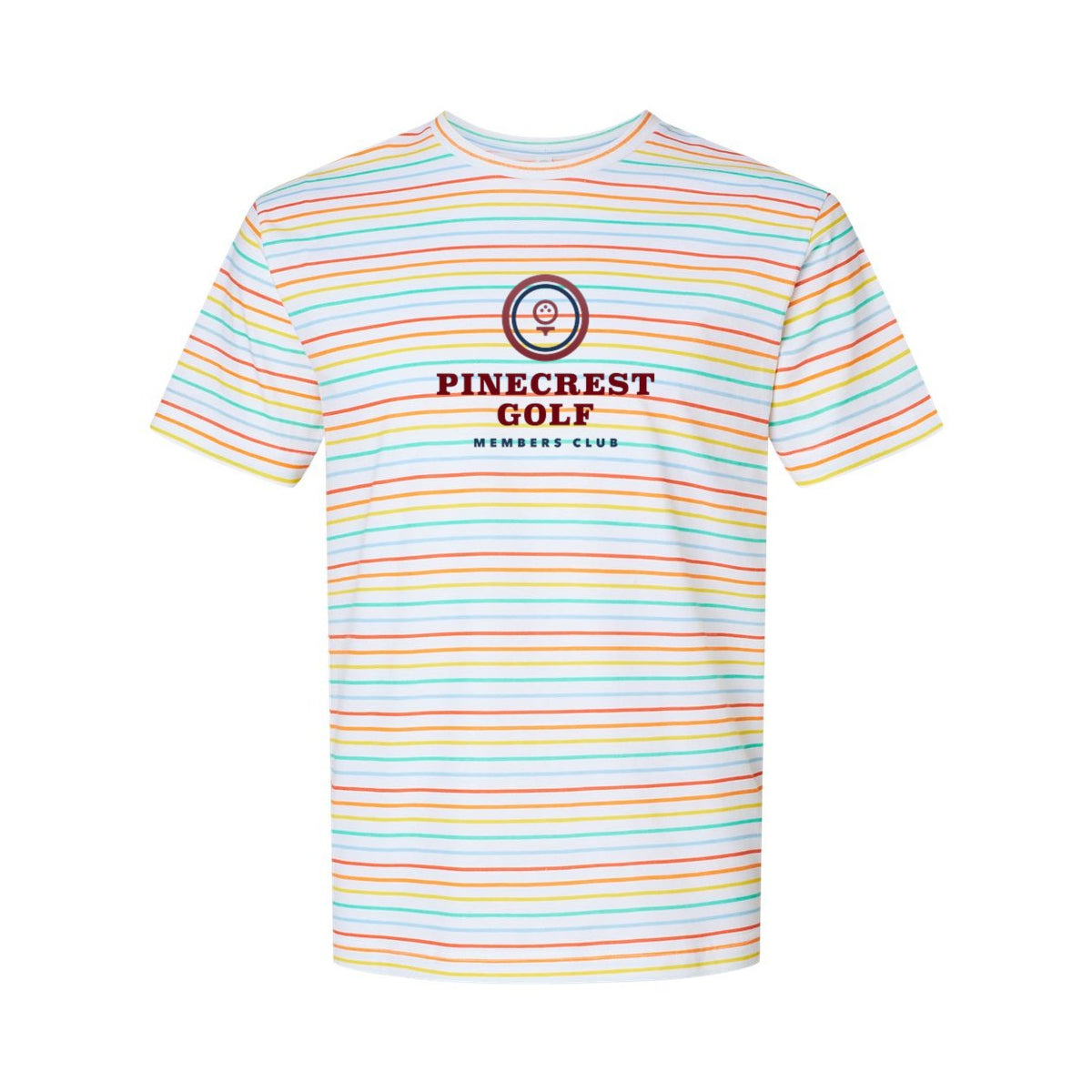 LAT Unisex Fine Jersey Tee Full Color - Rainbow Stripe - Front