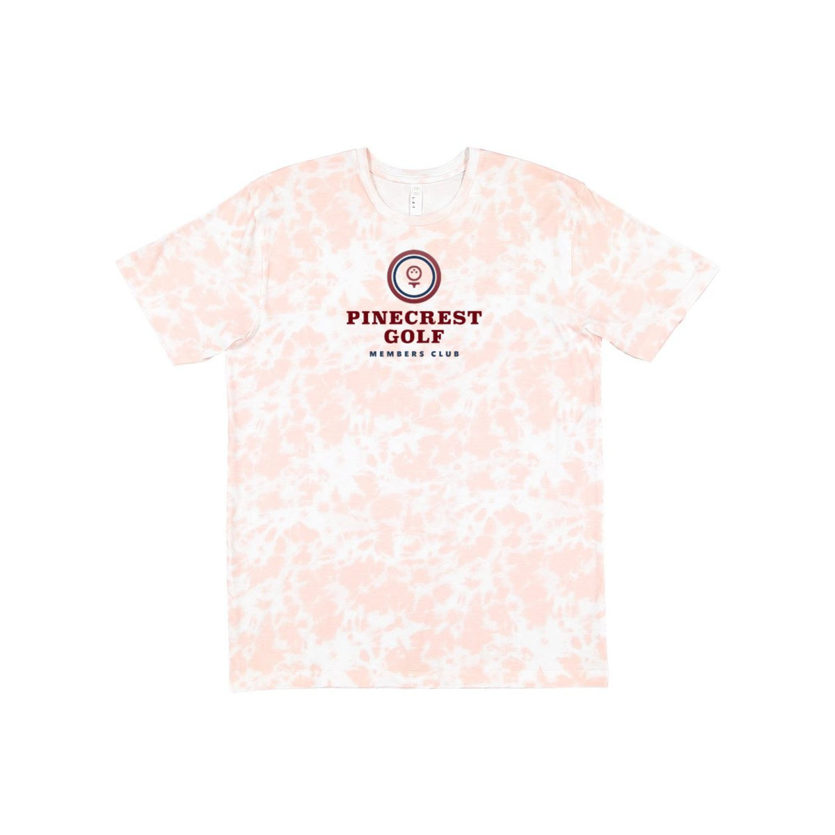 LAT Unisex Fine Jersey Tee Full Color - Rose Tie Dye - Front