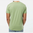 LAT Unisex Fine Jersey Tee Full Color - Sage - On Model Back
