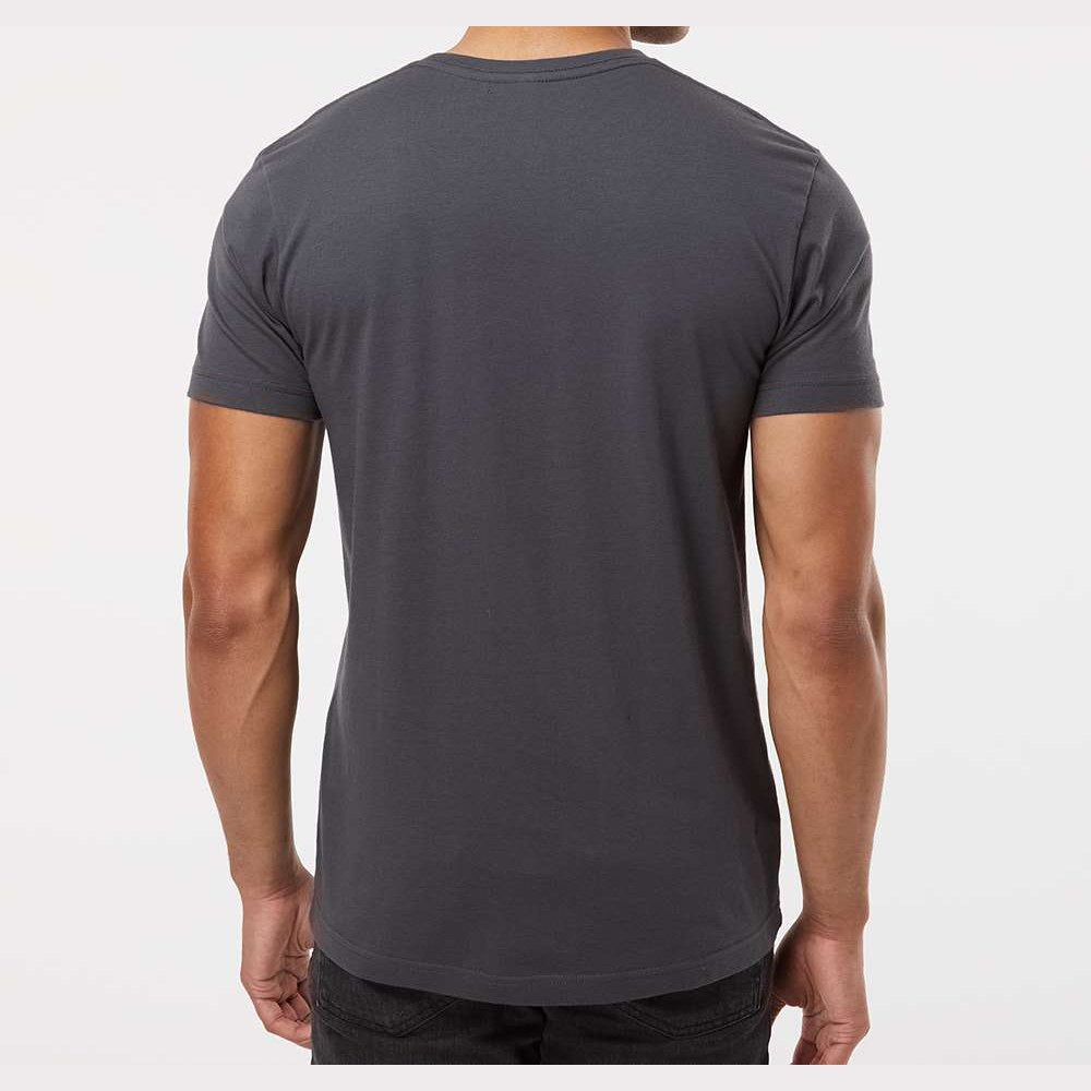 LAT Unisex Fine Jersey Tee Full Color - Slate - On Model Back