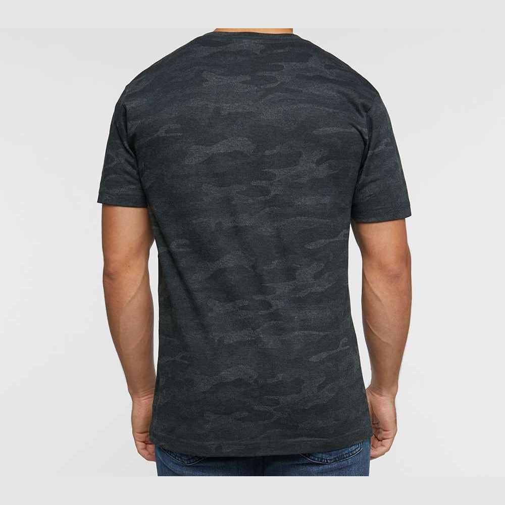 LAT Unisex Fine Jersey Tee Full Color - Storm Camo - On Model Back
