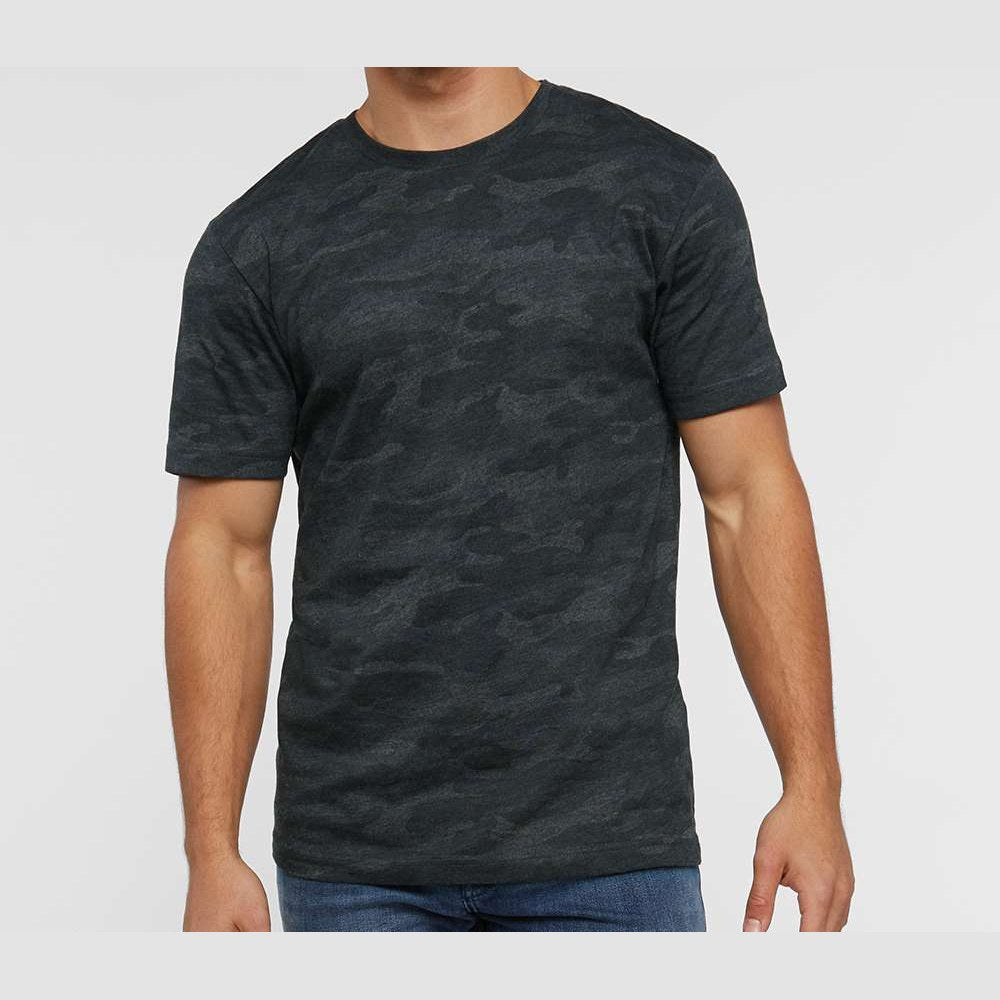 LAT Unisex Fine Jersey Tee Full Color - Storm Camo - On Model Front