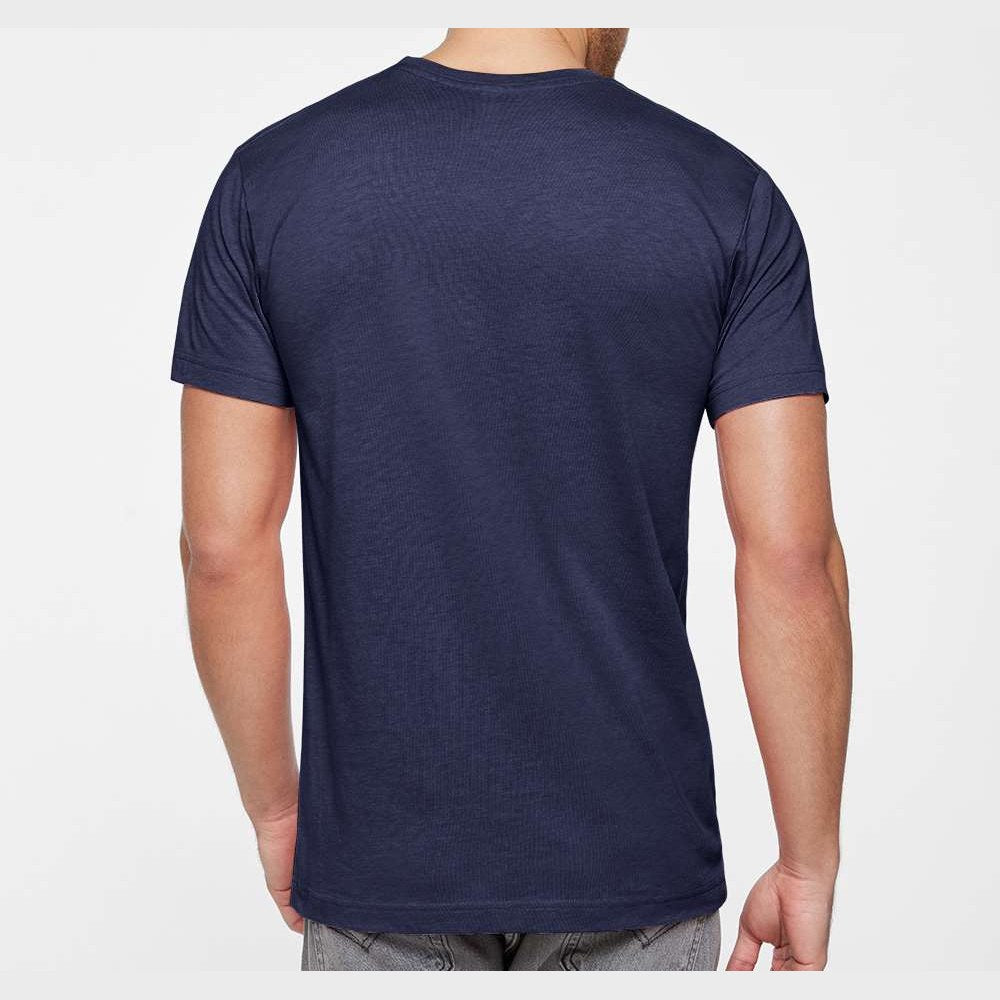 LAT Unisex Fine Jersey Tee Full Color - Vintage True Navy - On Model Back