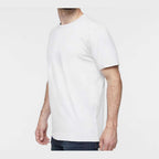 LAT Unisex Fine Jersey Tee Full Color - White - On Model Side