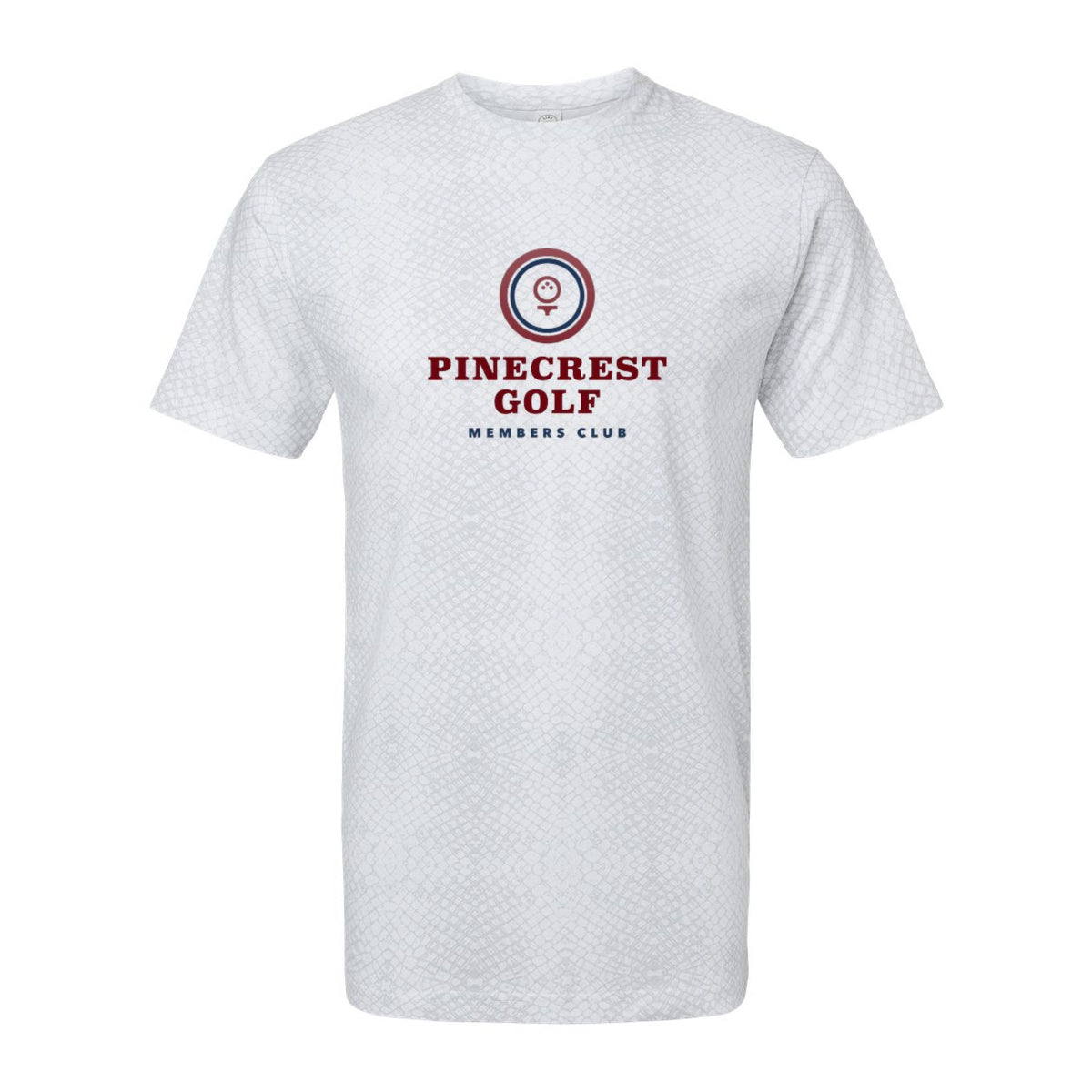 LAT Unisex Fine Jersey Tee Full Color - White Reptile - Front