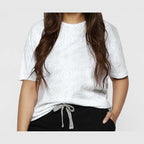 LAT Unisex Fine Jersey Tee Full Color - White Reptile - On Model Front