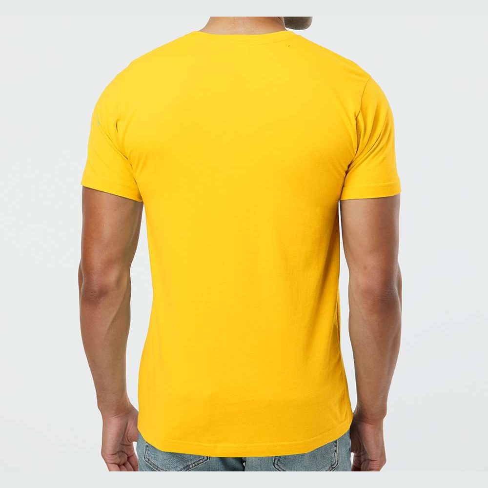 LAT Unisex Fine Jersey Tee Full Color - Yellow - On Model Back