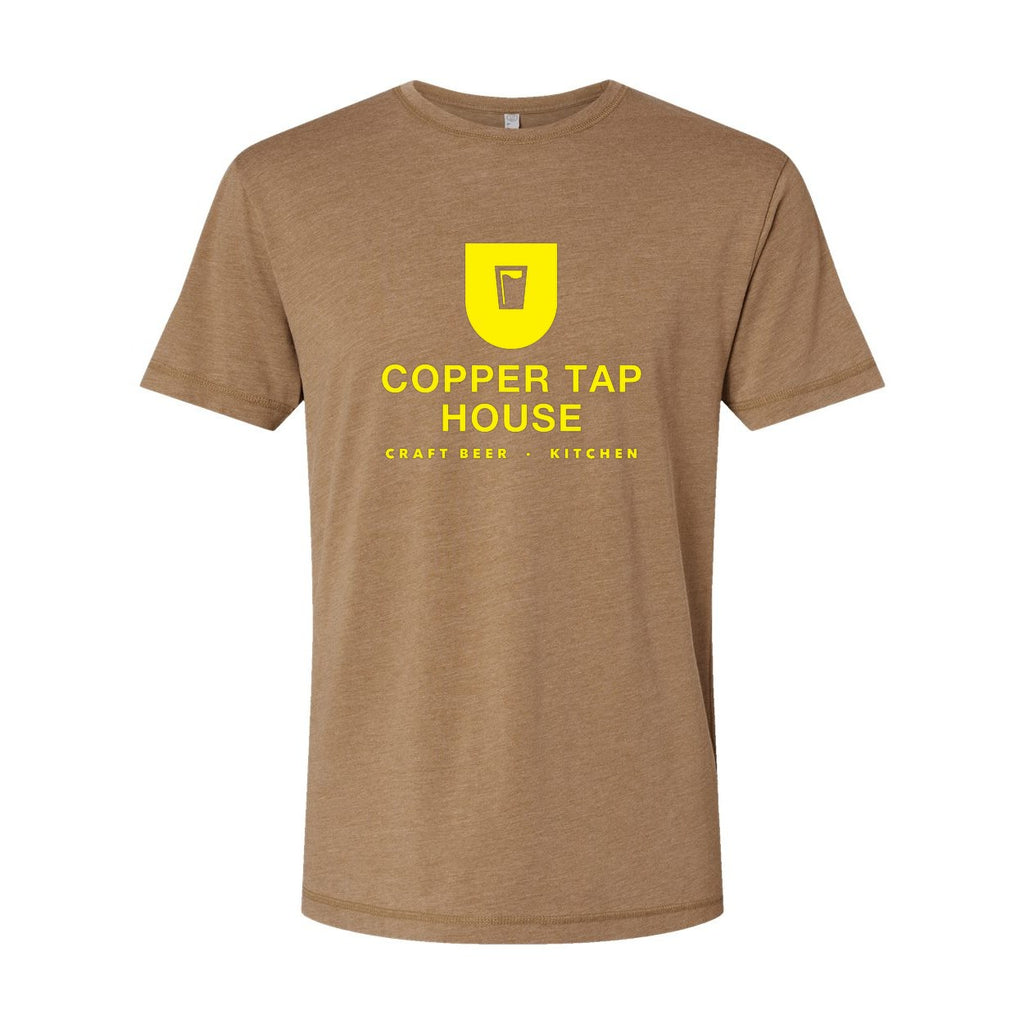 LAT Unisex Vintage Wash Tee - Washed Coyote Brown - Front
