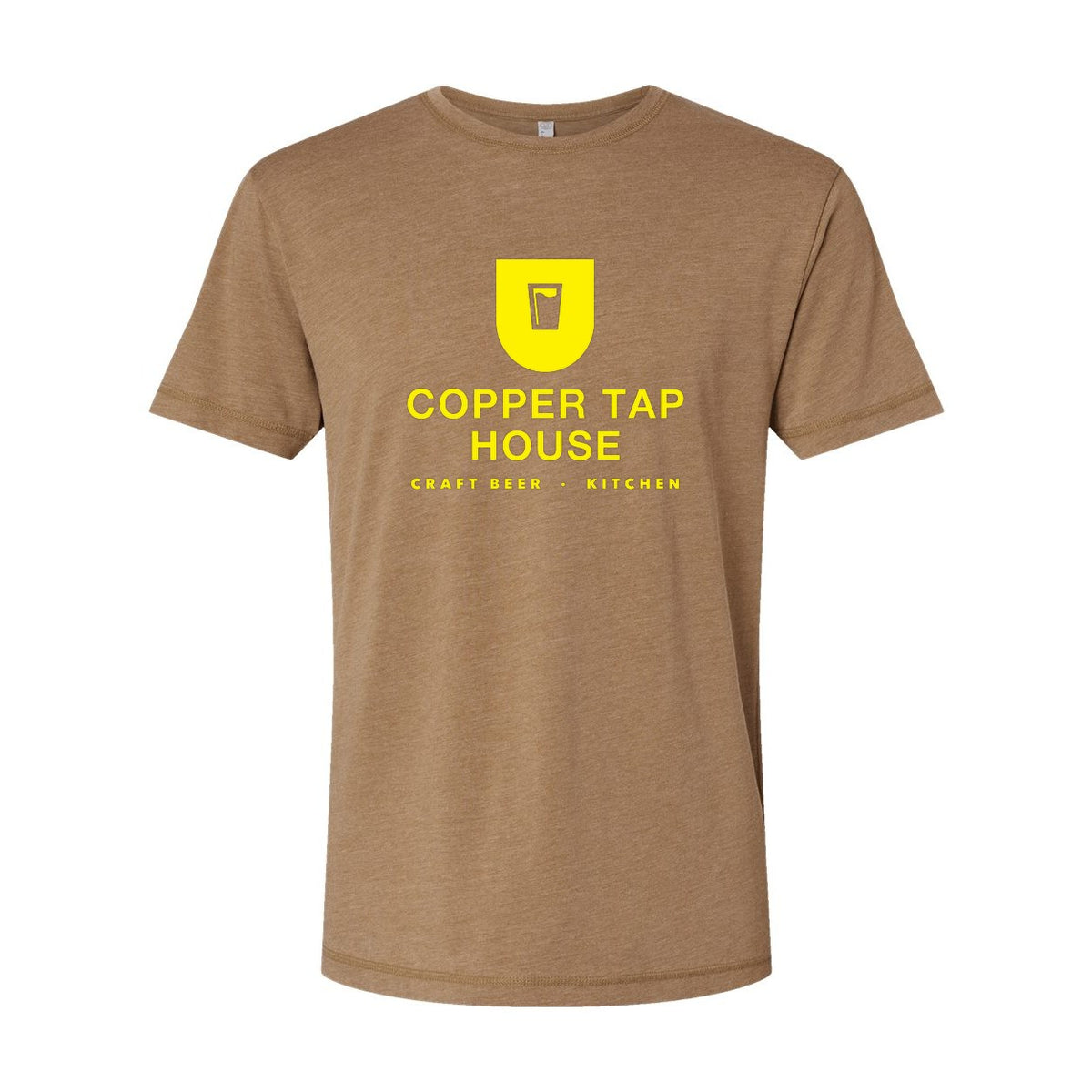 LAT Unisex Vintage Wash Tee - Washed Coyote Brown - Front