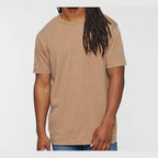 LAT Unisex Vintage Wash Tee - Washed Coyote Brown - On Model Front