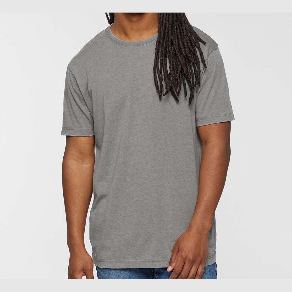 LAT Unisex Vintage Wash Tee - Washed Grey - On Model Front