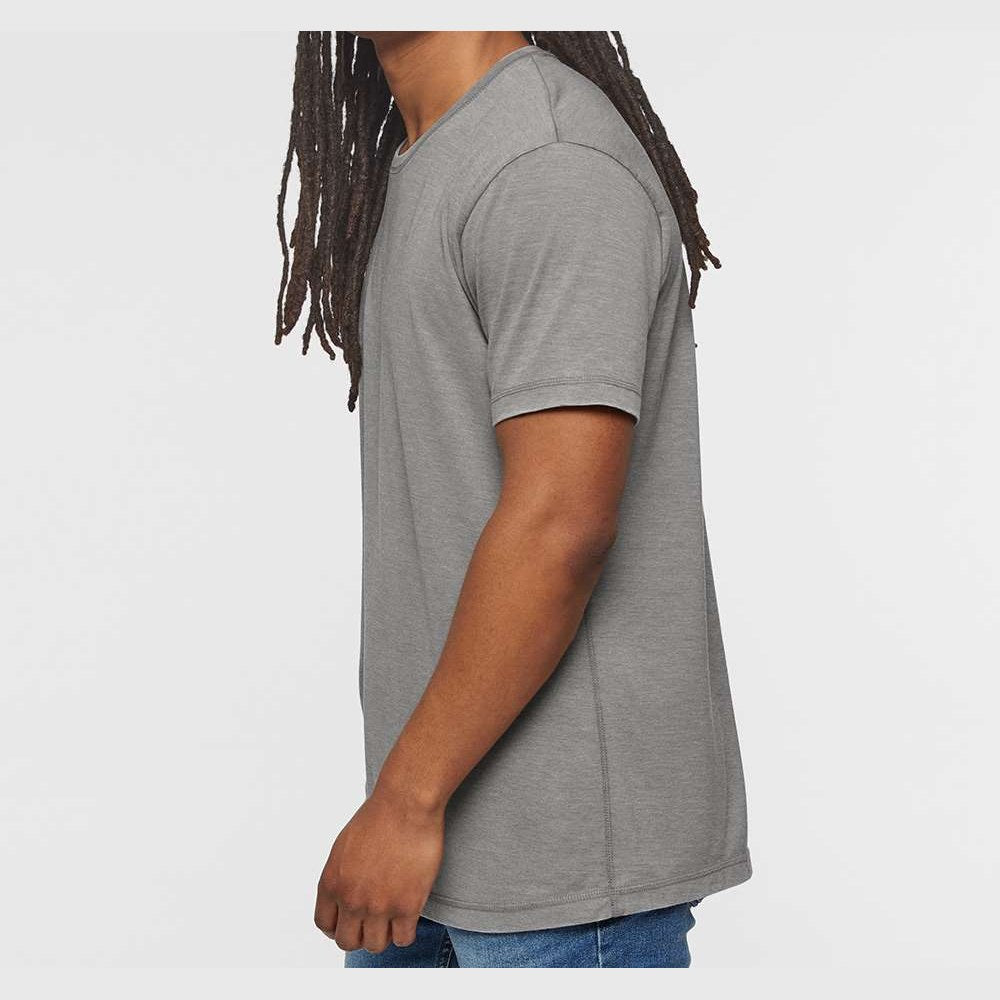 LAT Unisex Vintage Wash Tee - Washed Grey - On Model Side