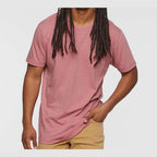 LAT Unisex Vintage Wash Tee - Washed Mauvelous - On Model Front