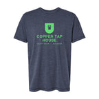 LAT Unisex Vintage Wash Tee - Washed Navy - Front