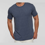LAT Unisex Vintage Wash Tee - Washed Navy - On Model Front