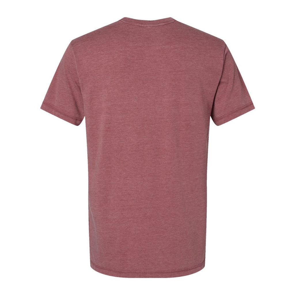 LAT Unisex Vintage Wash Tee - Washed Rouge - Back