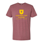 LAT Unisex Vintage Wash Tee - Washed Rouge - Front