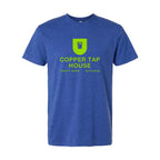 LAT Unisex Vintage Wash Tee - Washed Royal - Front