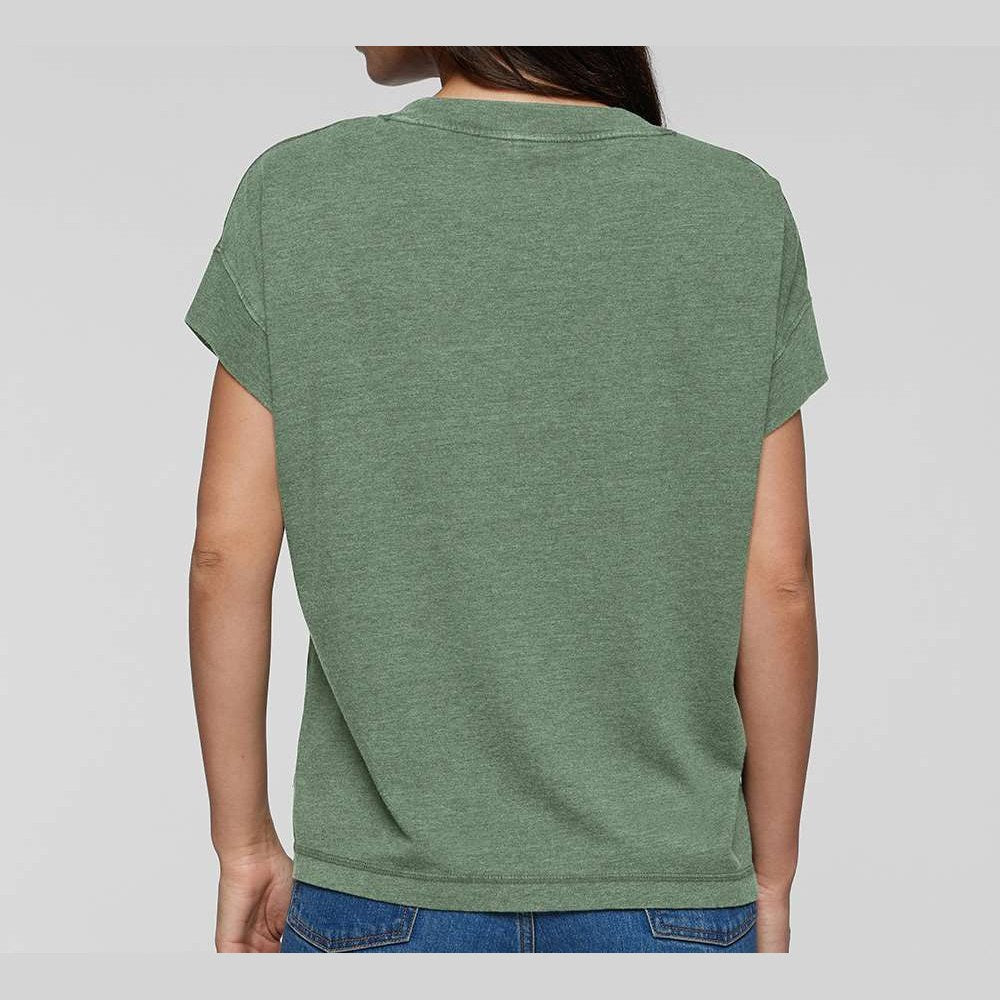 LAT Women's Vintage Wash Tee - Washed Basil - On Model Back
