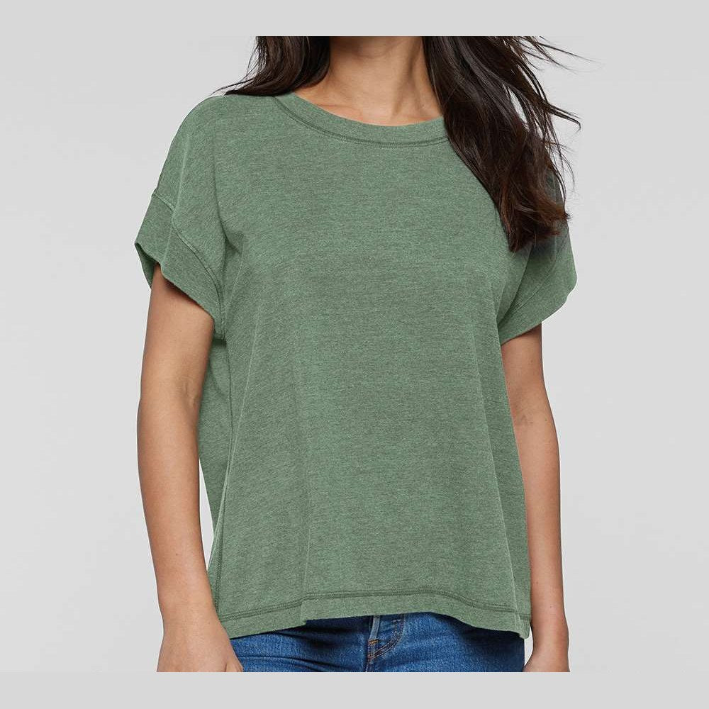 LAT Women's Vintage Wash Tee - Washed Basil - On Model Front