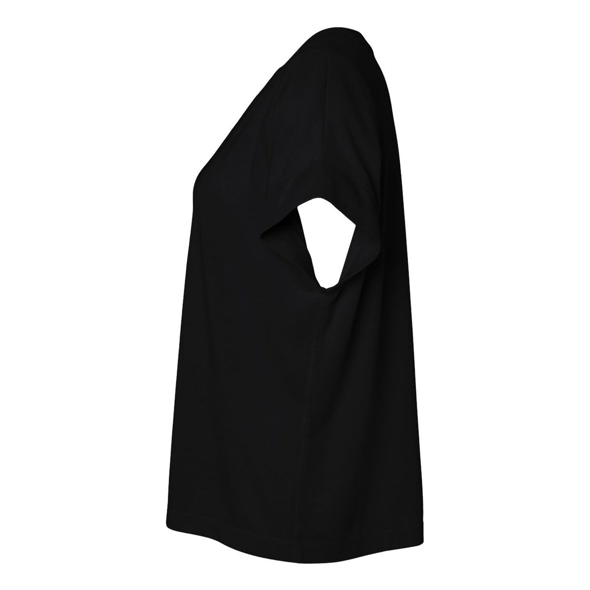LAT Women's Vintage Wash Tee - Washed Jet Black - Direct Side