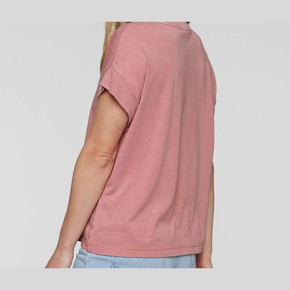 LAT Women's Vintage Wash Tee - Washed Mauvelous - On Model Back