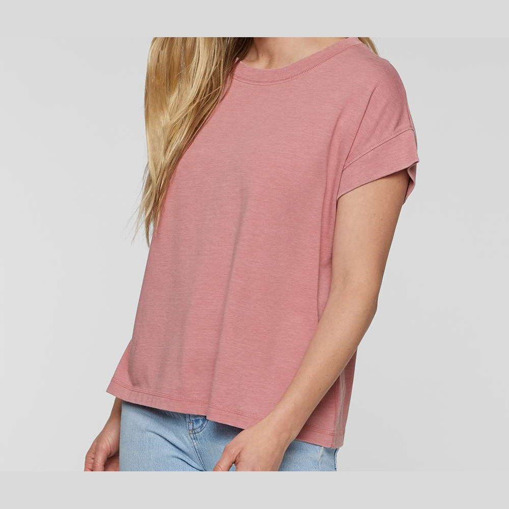 LAT Women's Vintage Wash Tee - Washed Mauvelous - On Model Front