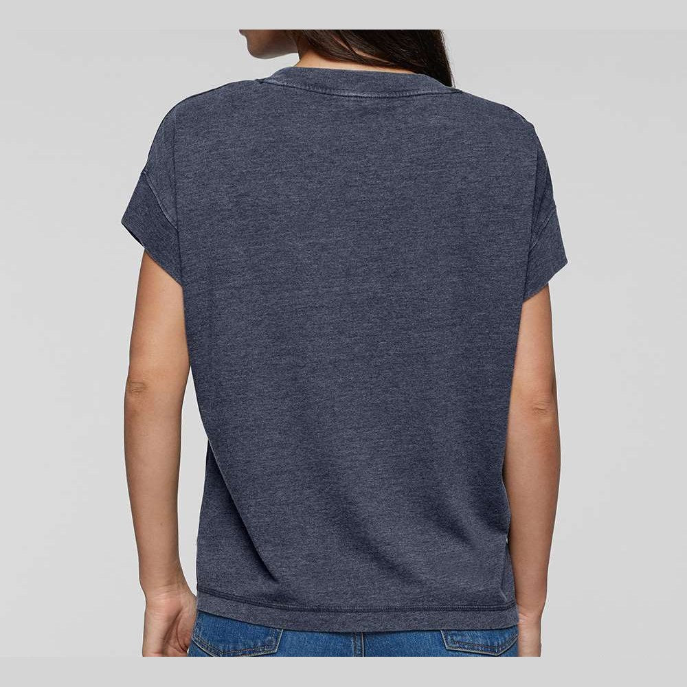 LAT Women's Vintage Wash Tee - Washed Navy - On Model Back