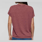 LAT Women's Vintage Wash Tee - Washed Rouge - On Model Back