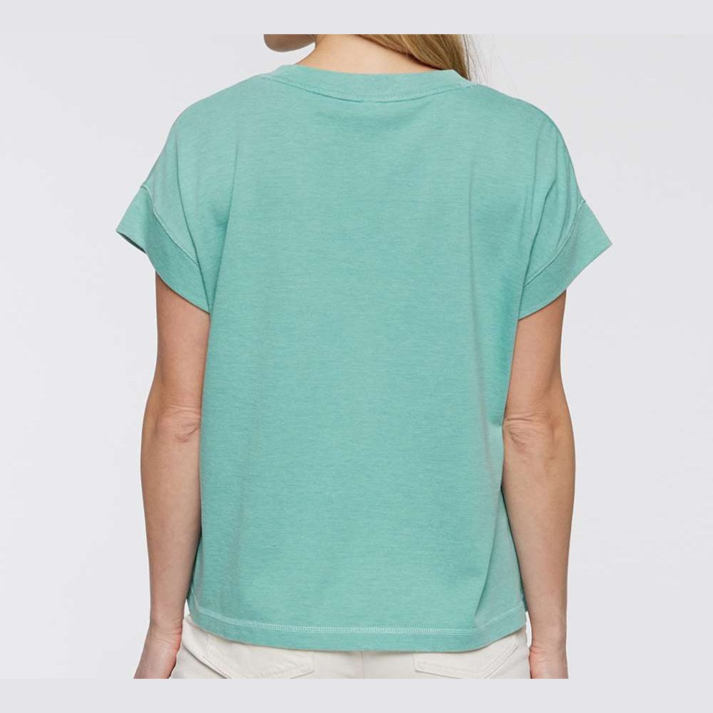 LAT Women's Vintage Wash Tee - Washed Saltwater - On Model Back