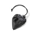 Latitudes Foldaway Shopping Tote with Drawstring Pouch - White-Black - View 2