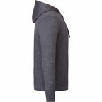 Lavar Eco Knit Full Zip Hoodie for Men Embroidery - Heather Dark Charcoal - Right Side