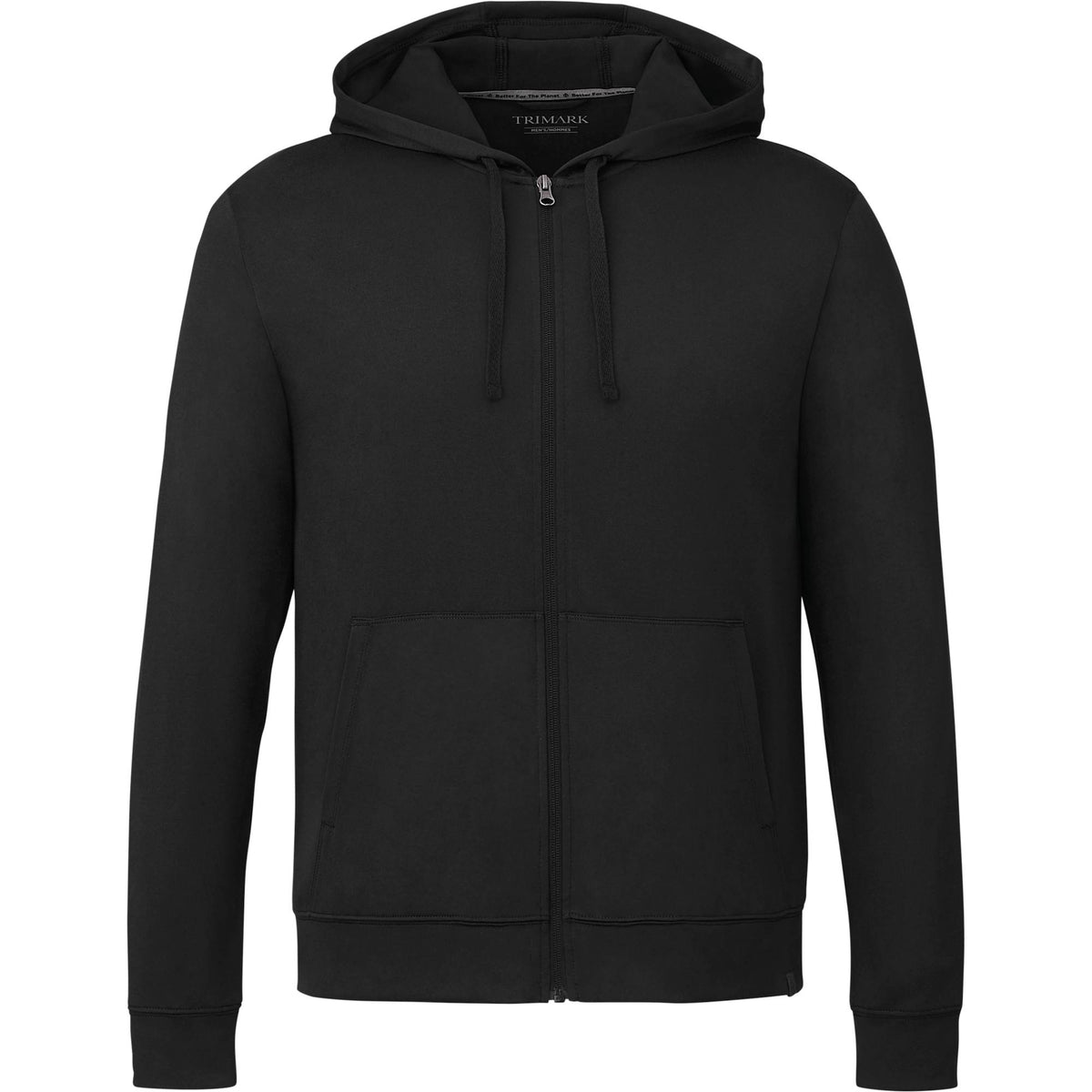 Lavar Eco Knit Full Zip Hoodie for Men Transfer - Black - Front