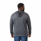Lavar Eco Knit Full Zip Hoodie for Men Transfer - Heather Dark Charcoal - Back On Model