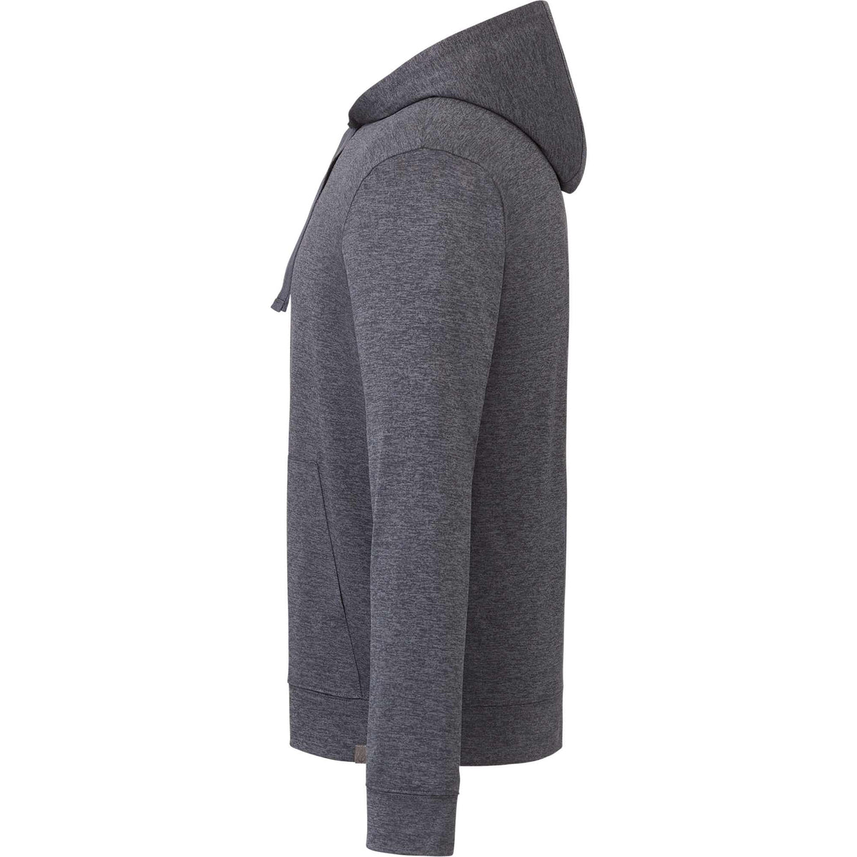 Lavar Eco Knit Full Zip Hoodie for Men Transfer - Heather Dark Charcoal - Left Side