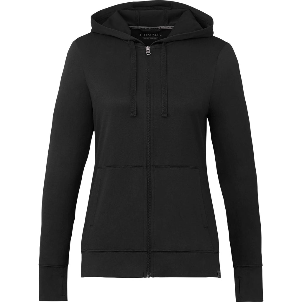Lavar Eco Knit Full Zip Hoodie for Women Transfer - Black - Front