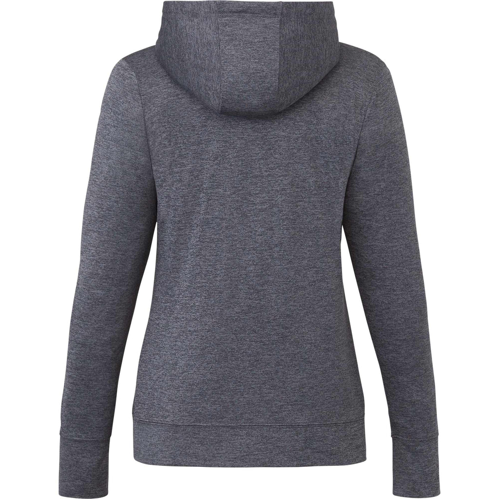 Lavar Eco Knit Full Zip Hoodie for Women Transfer - Heather Dark Charcoal - Back